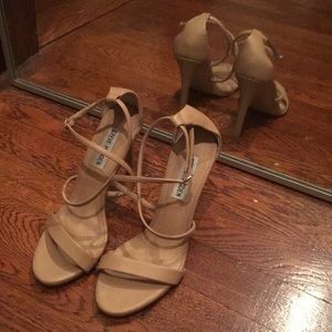 Steve Madden nude strappy heels